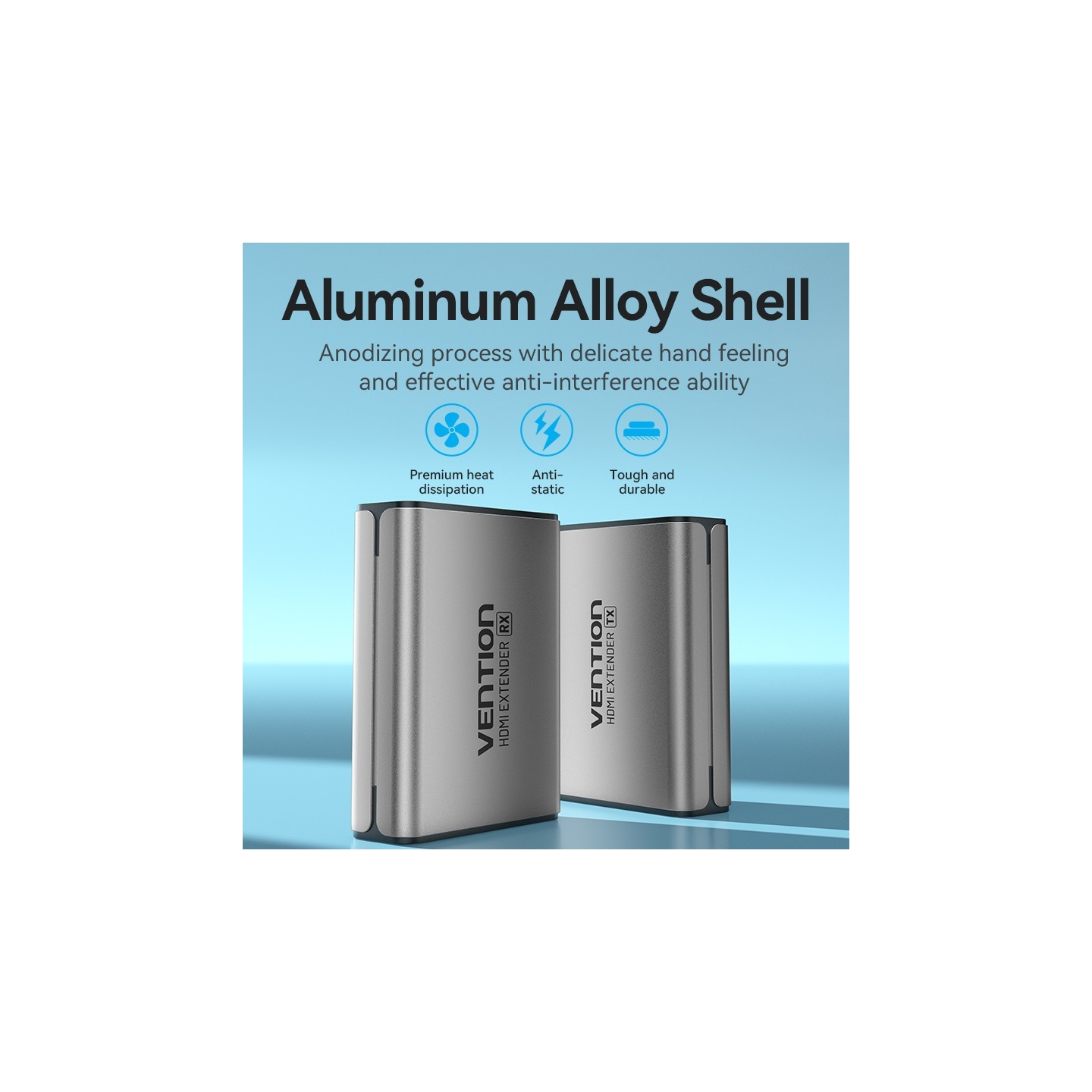 Vention HDMI Extender over Ethernet 50m - AKGH0-UK - with UK PSU — Buy in Cyprus with Fast Delivery