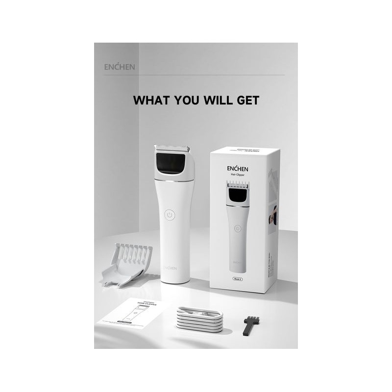Buy Enchen Hair Clipper - BOOST 2 - USB-C 1200mAh White in Cyprus, Nicosia, Limassol, Larnaka, Pafos