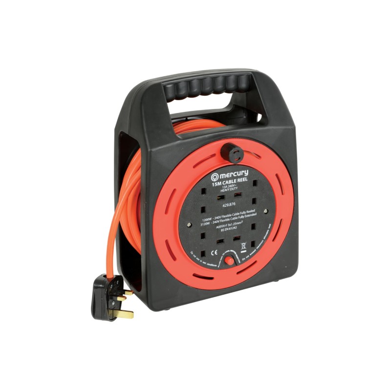 Buy Mercury 4-Gang Extension Reel - 429.876UK - 15.0m in Cyprus, Nicosia, Limassol, Larnaka, Pafos
