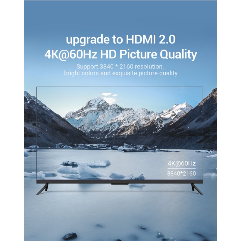 Buy Vention HDMI Switch - AFOH0 - 3-Port 4K 2.0 w Remote Control in Cyprus, Nicosia, Limassol, Larnaka, Pafos