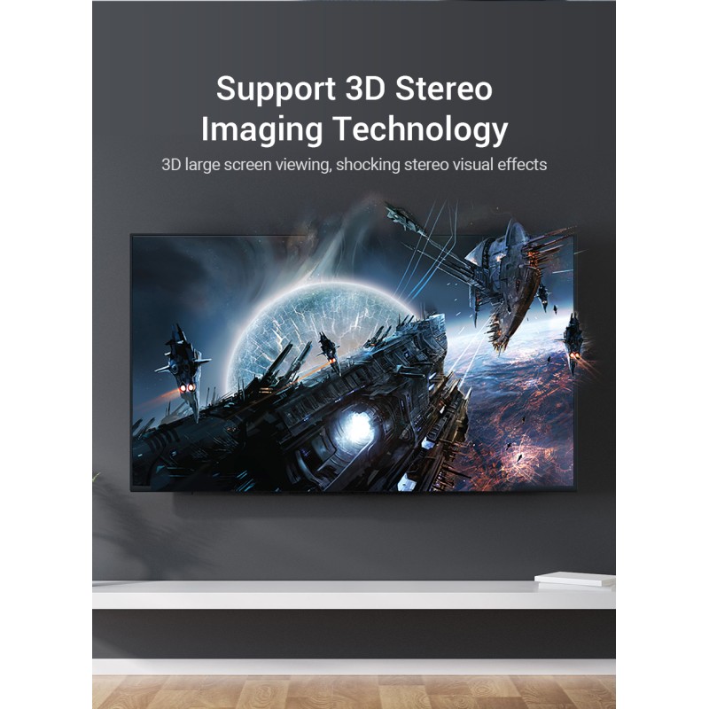 Buy Vention HDMI Switch - AFOH0 - 3-Port 4K 2.0 w Remote Control in Cyprus, Nicosia, Limassol, Larnaka, Pafos