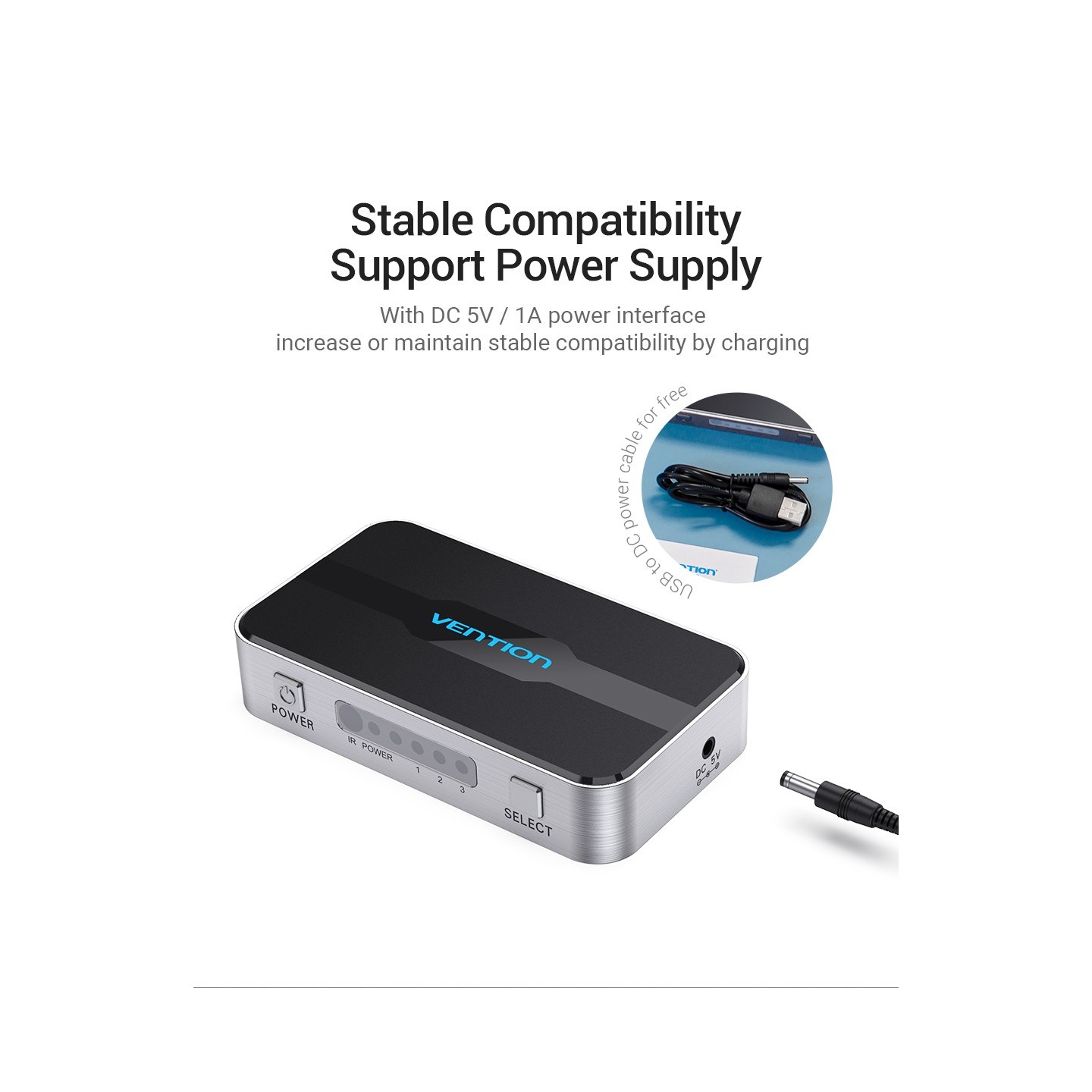 Vention HDMI Switch - AFOH0 - 3-Port 4K 2.0 w Remote Control — Buy in Cyprus with Fast Delivery