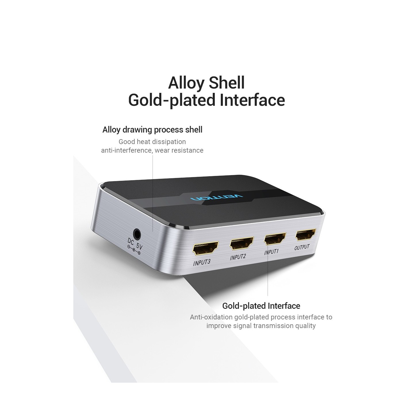 Vention HDMI Switch - AFOH0 - 3-Port 4K 2.0 w Remote Control — Buy in Cyprus with Fast Delivery