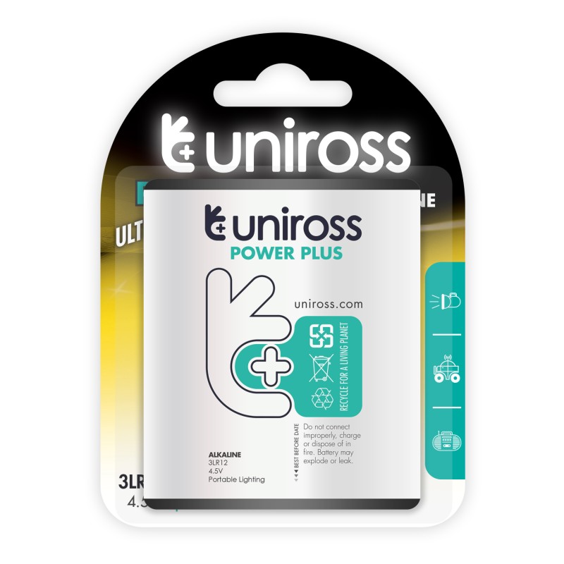 Buy Uniross Replacement Battery - MN1203 - 3LR12 Power Plus Alkaline Battery in Cyprus, Nicosia, Limassol, Larnaka, Pafos