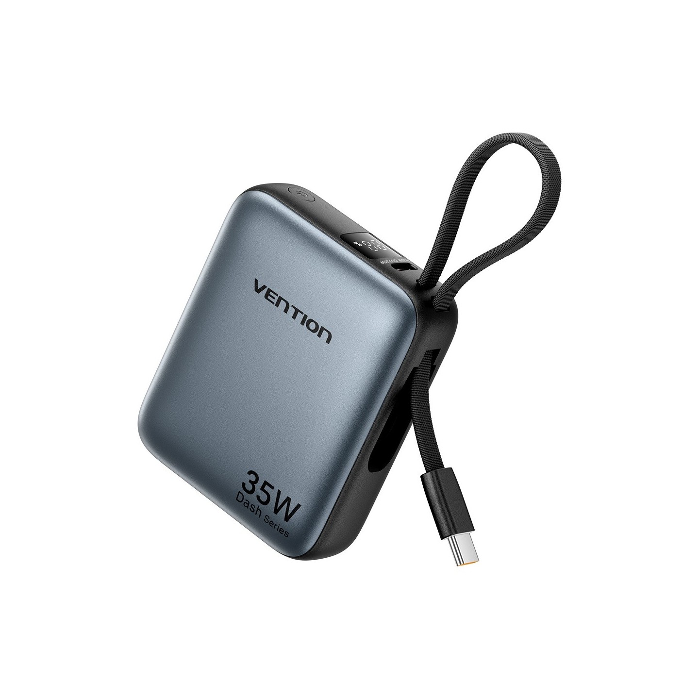 Vention Powerbank 10000mAh 35W Mini Size Built-in USBC Black - FHEH0 - 10000mAh 35W Mini Size Built-in USBC Black