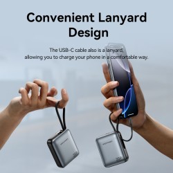 Buy Vention Powerbank 10000mAh 35W Mini Size Built-in USBC Black - FHEH0 - 10000... in Cyprus, Nicosia, Limassol, Larnaka, Pafos