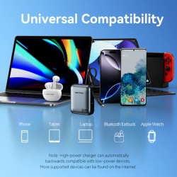 Buy Vention Powerbank 10000mAh 35W Mini Size Built-in USBC Black - FHEH0 - 10000... in Cyprus, Nicosia, Limassol, Larnaka, Pafos