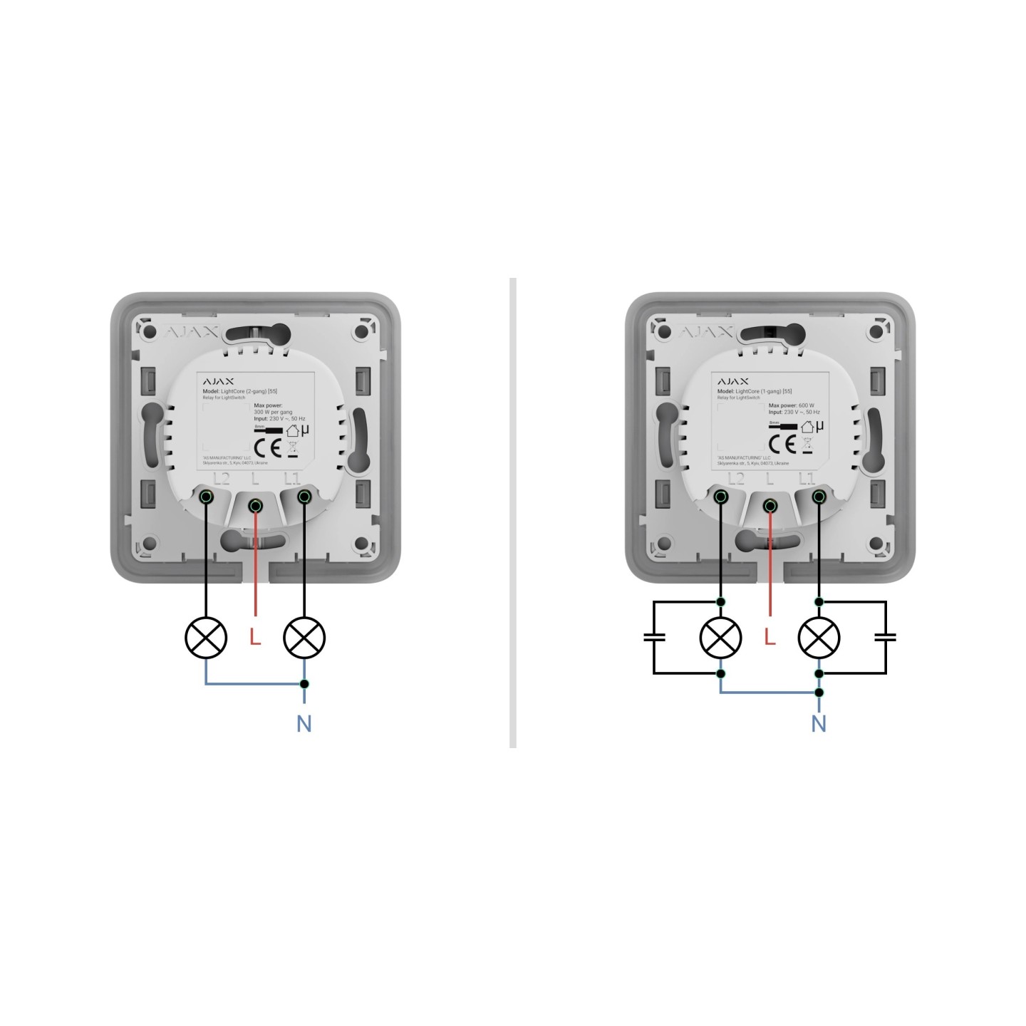 AJAX WallSwitch - 2 Gang — Buy in Cyprus with Fast Delivery