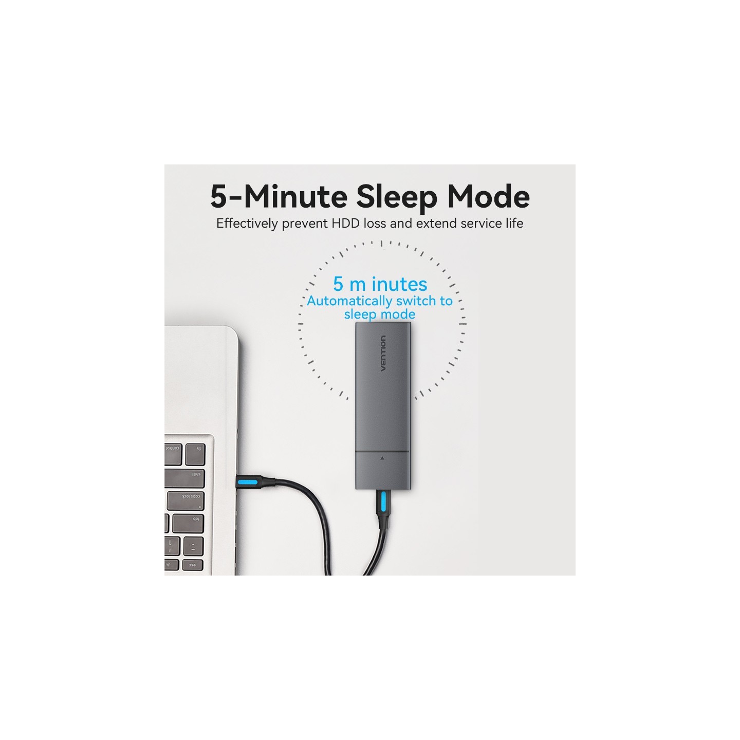 Vention M.2 NVMe SSD Enclosure - KPGH0 - USB 3.1 Gen2 10Gbps Metal — Buy in Cyprus with Fast Delivery