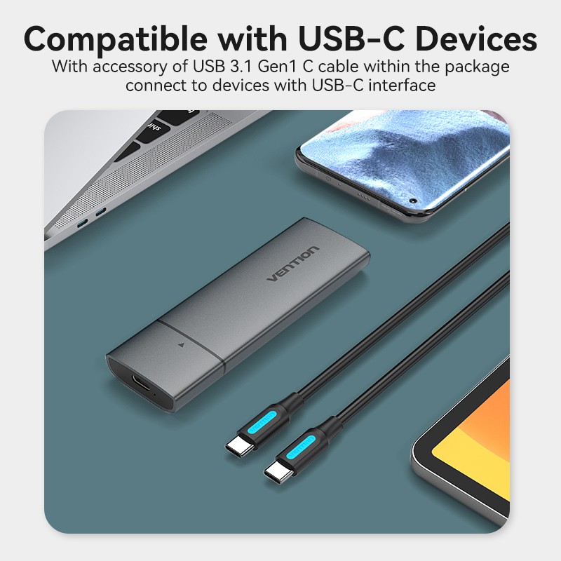 Buy Vention M.2 NVMe SSD Enclosure - KPGH0 - USB 3.1 Gen2 10Gbps Metal in Cyprus, Nicosia, Limassol, Larnaka, Pafos