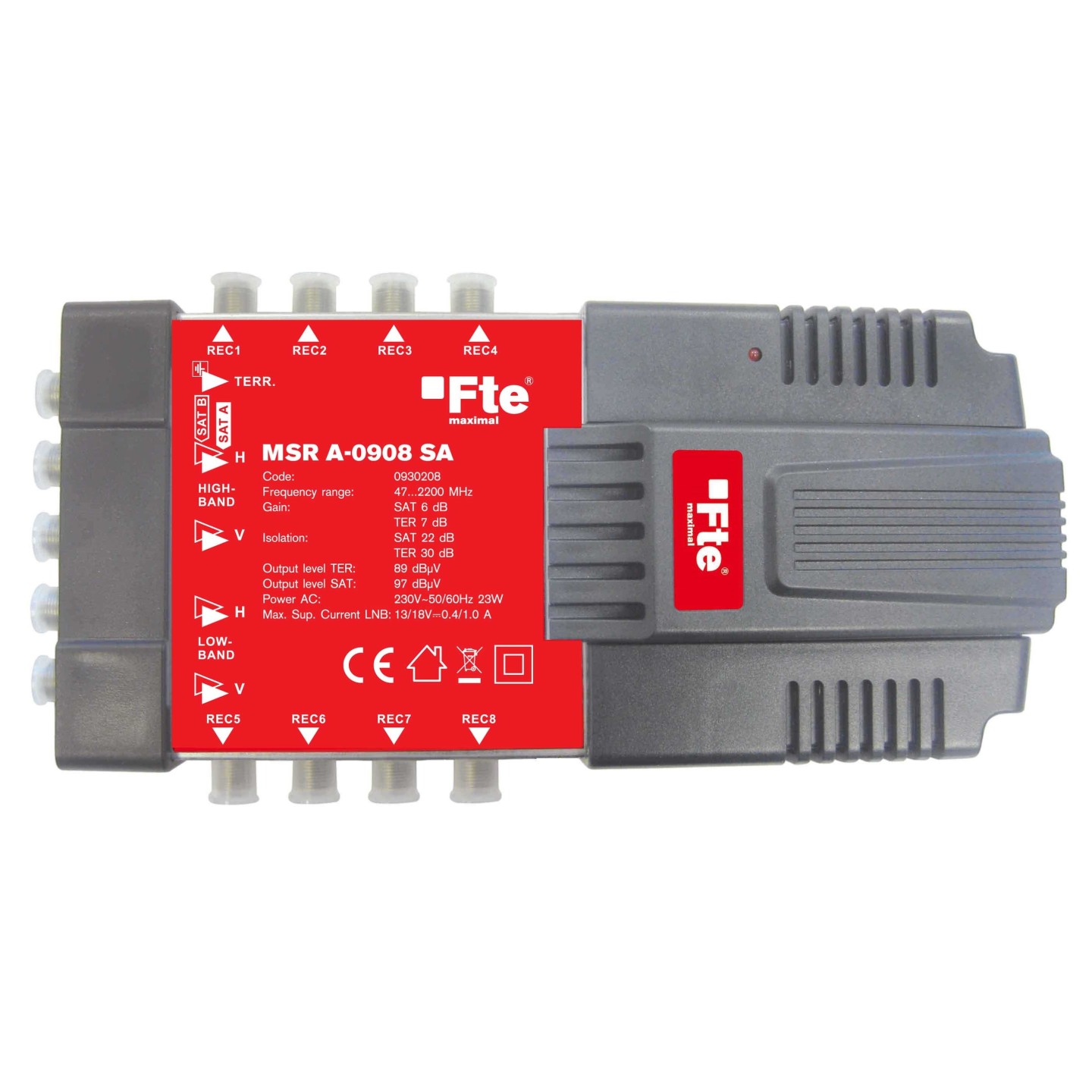 FTE Multiswitch - MSRA0908 - 9 8 Active Sat Ter Multiswitch — Buy in Cyprus with Fast Delivery