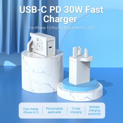 Buy Vention Charger Wall - FAIW0-UK - 30W 1xUSBC UK Plug White in Cyprus, Nicosia, Limassol, Larnaka, Pafos