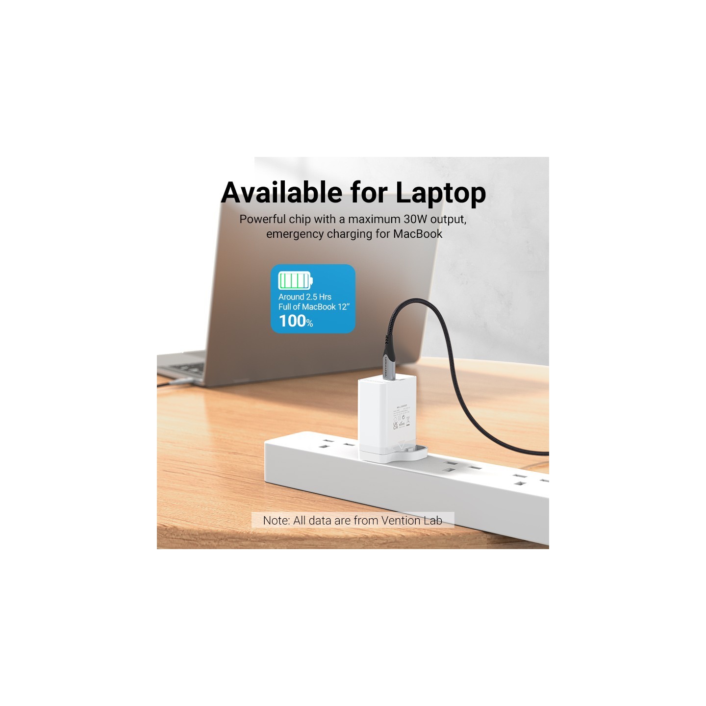 Vention Charger Wall - FAIW0-UK - 30W 1xUSBC UK Plug White — Buy in Cyprus with Fast Delivery