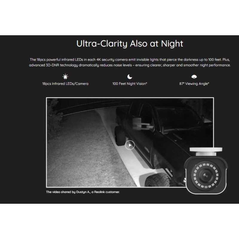 Buy Reolink KIT 8xChNVR+4x8MP Bullet+2TB NVR - RLK8-800B4-8MP - 8xChNVR+4x8MP Bu... in Cyprus, Nicosia, Limassol, Larnaka, Pafos