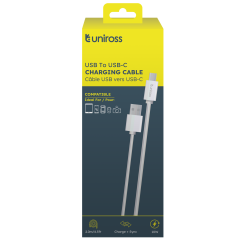 Uniross USB-A to USB-C Cable 2.0m UCA005 (Blister) — Buy in Cyprus with Fast Delivery