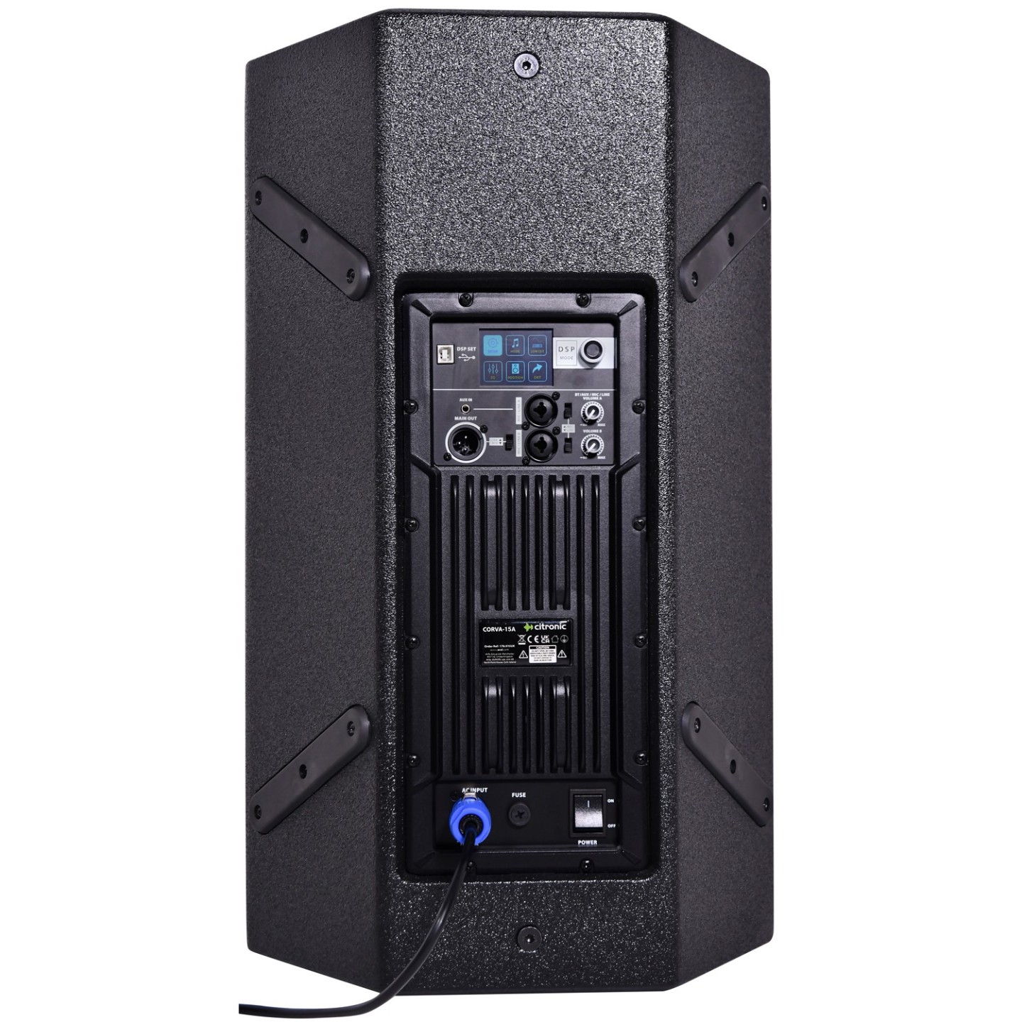 Citronic 15'' Active Plywood Speaker 1800W with DSP 178.915UK - CORVA-15A - 15'' Active Plywood Speaker 1800W with DSP 178.915UK