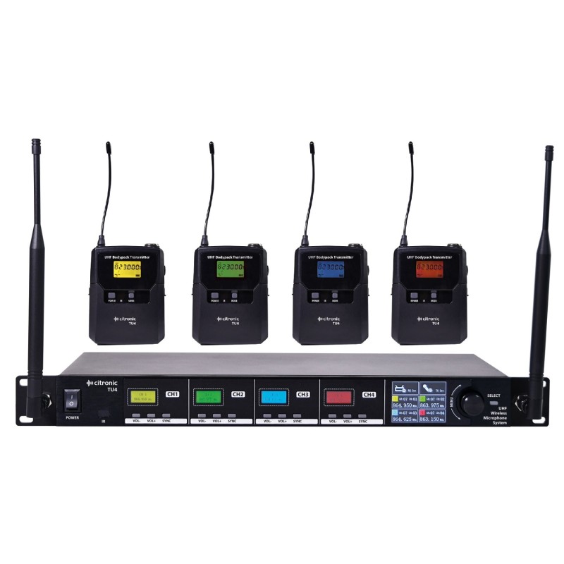Buy Citronic - TU4-N - Quad True Diversity Multi-UHF Wireless Microphone System ... in Cyprus, Nicosia, Limassol, Larnaka, Pafos