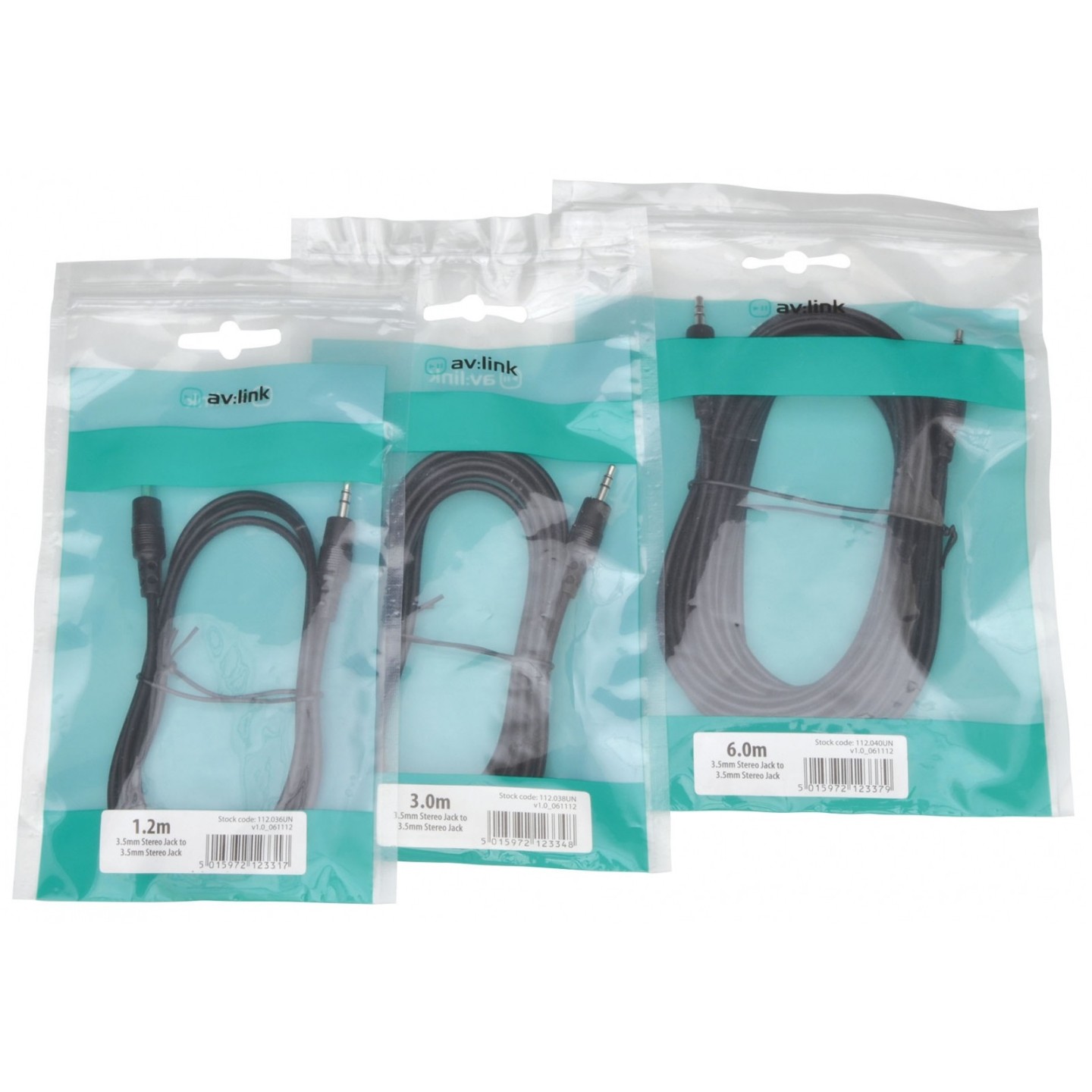 AV:link 3.5mm Stereo to 3.5mm Stereo - 112.036UK - 1.2m — Buy in Cyprus with Fast Delivery