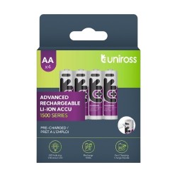 Buy Uniross Rechargeable USB-C Lithium AA Batteries - 4pack in Cyprus, Nicosia, Limassol, Larnaka, Pafos