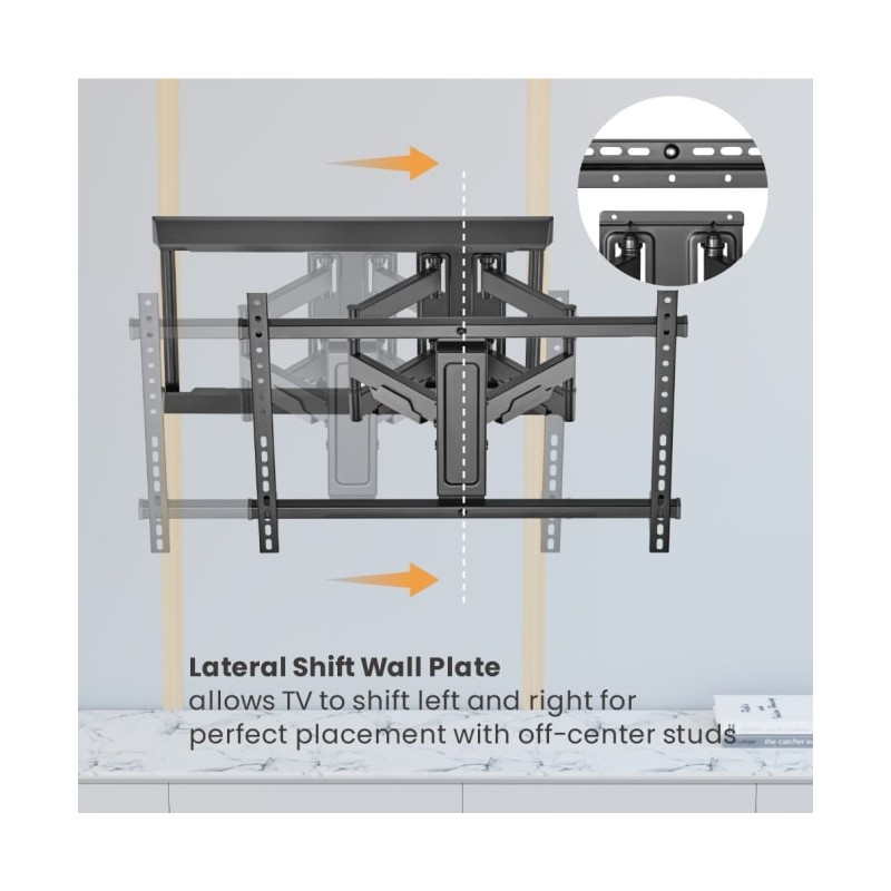 Buy Brateck TV Mount - LPA77-466 - 60x40 Turn 4-Arm 54cm Ext in Cyprus, Nicosia, Limassol, Larnaka, Pafos