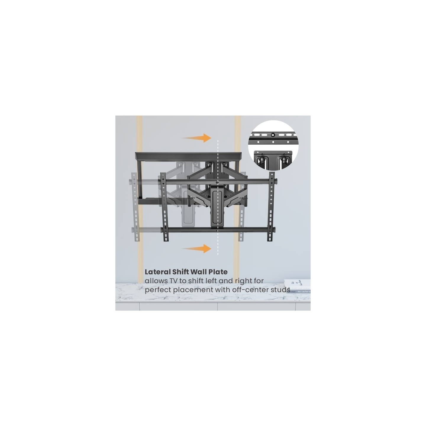 Brateck TV Mount - LPA77-466 - 60x40 Turn 4-Arm 54cm Ext — Buy in Cyprus with Fast Delivery