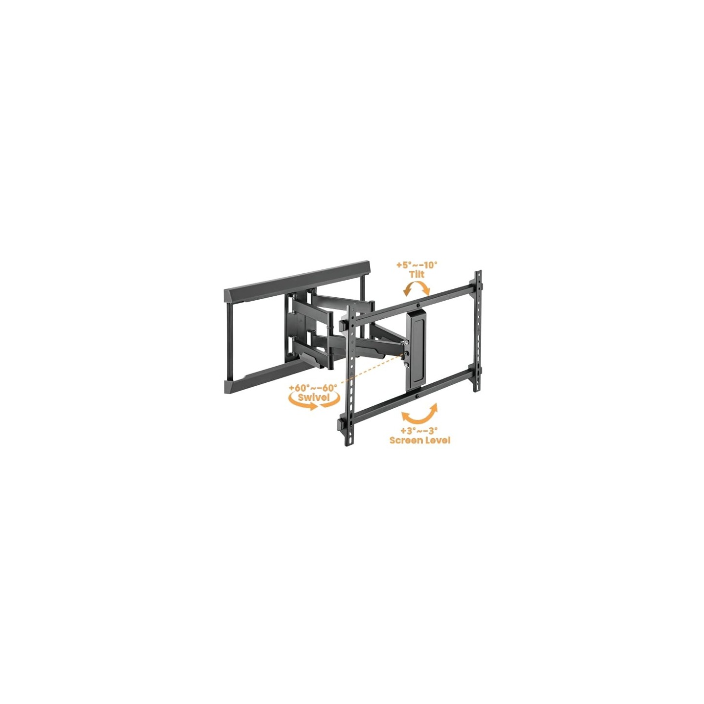 Brateck TV Mount - LPA77-466 - 60x40 Turn 4-Arm 54cm Ext — Buy in Cyprus with Fast Delivery