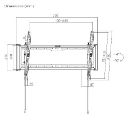 Buy Brateck TV Mount - LP77-46T - 60x40 Tilt 75kg in Cyprus, Nicosia, Limassol, Larnaka, Pafos