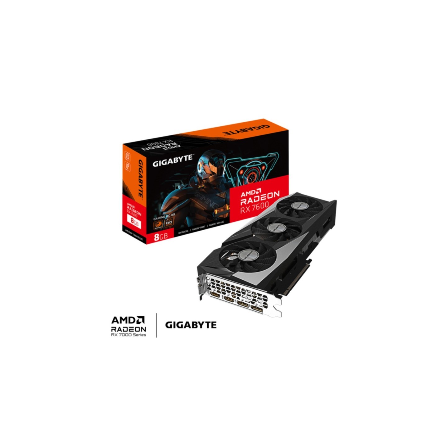 Gigabyte Radeon RX 7600 GAMING OC 8GB GDDR6 2755MHz WINDFORCE 3X RGB (Boxed) — Buy in Cyprus with Fast Delivery