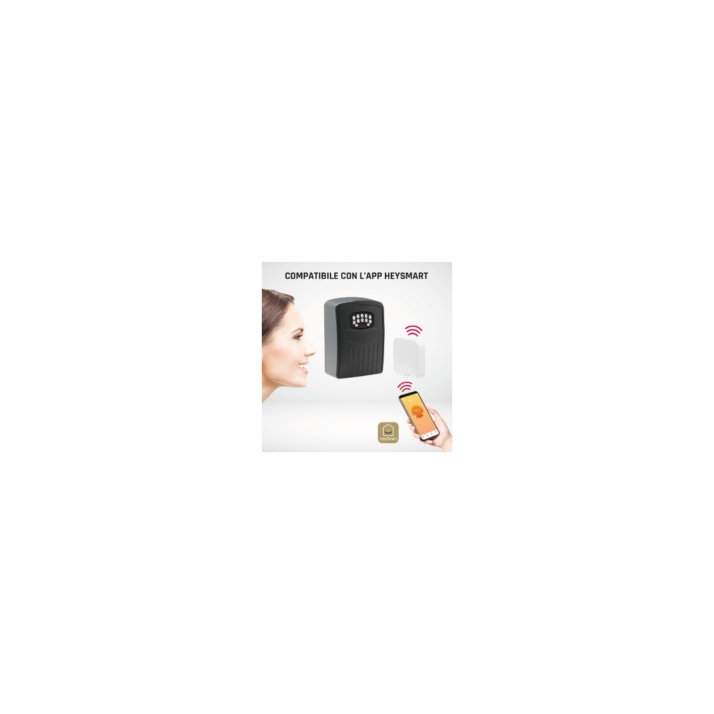 GBC HeyBox Smart Key Safe Box - Controlled via App, Keypad, Battery Powered — Buy in Cyprus with Fast Delivery