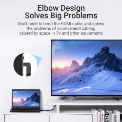 Buy Vention HDMI Cable - AARBI - Right Angle 90 Degrees 3.0m in Cyprus, Nicosia, Limassol, Larnaka, Pafos