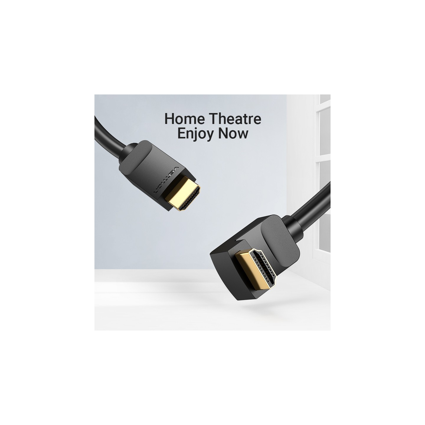 Vention HDMI Cable - AARBI - Right Angle 90 Degrees 3.0m — Buy in Cyprus with Fast Delivery
