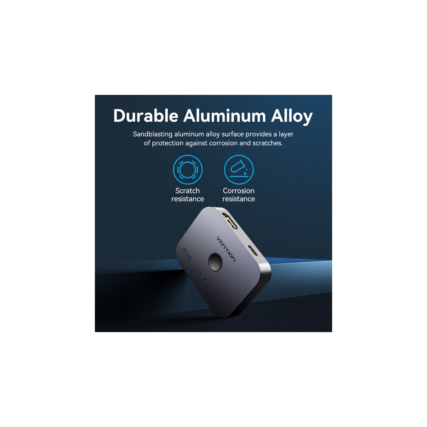 Vention HDMI Switch - AKPH0 - 2-Port 8K 2.1 Bi-Directional Metal — Buy in Cyprus with Fast Delivery