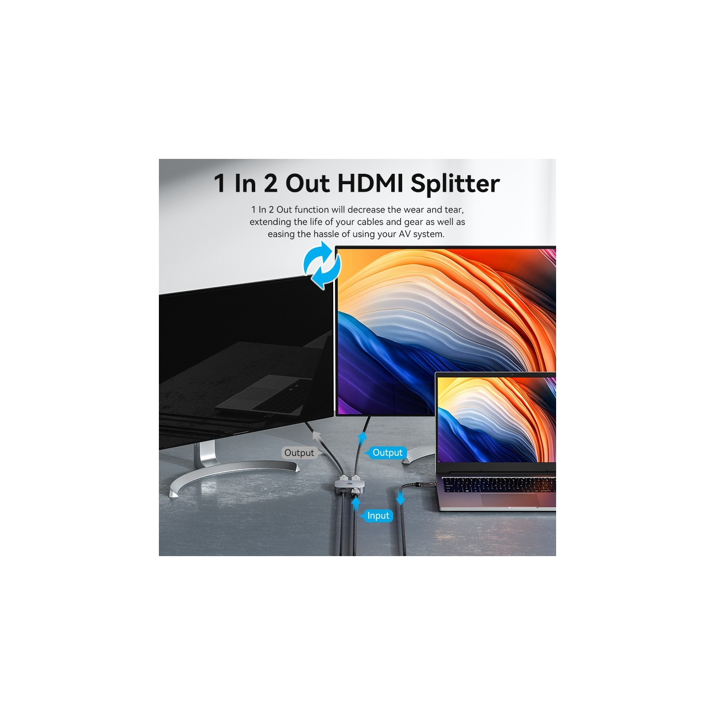 Vention HDMI Switch - AKPH0 - 2-Port 8K 2.1 Bi-Directional Metal — Buy in Cyprus with Fast Delivery