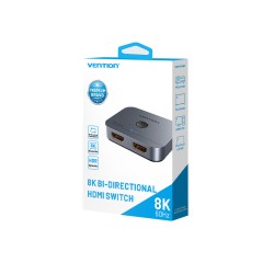 Buy Vention HDMI Switch - AKPH0 - 2-Port 8K 2.1 Bi-Directional Metal in Cyprus, Nicosia, Limassol, Larnaka, Pafos
