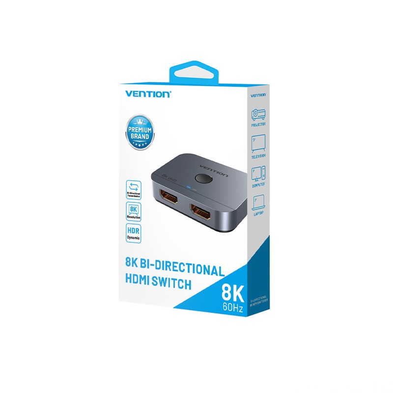Buy Vention HDMI Switch - AKPH0 - 2-Port 8K 2.1 Bi-Directional Metal in Cyprus, Nicosia, Limassol, Larnaka, Pafos