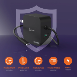 Buy j5create Charger - JUP25102V - Wall Travel 102W GaN 2xUSB-C + USB-C Cable in Cyprus, Nicosia, Limassol, Larnaka, Pafos