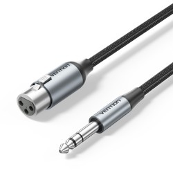 Buy Vention AUDIO Cable - BKGHJ - 6.3mm to XLR M-F Cable Braided-Metal 5.0m in Cyprus, Nicosia, Limassol, Larnaka, Pafos