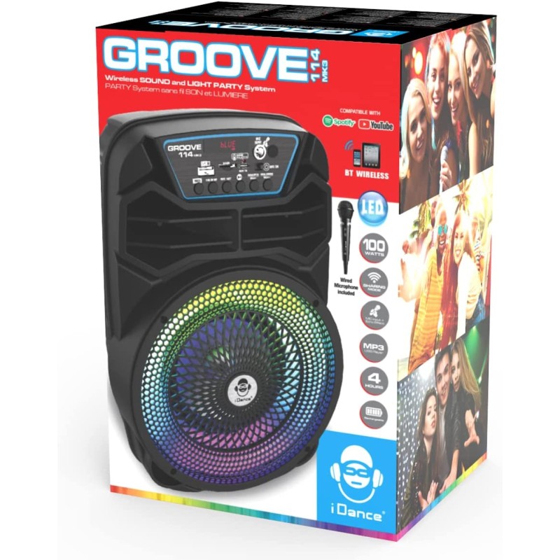 Buy iDance Groove Karaoke Speaker - 114mk3 - with 1 Wired Mic BT & USB in Cyprus, Nicosia, Limassol, Larnaka, Pafos