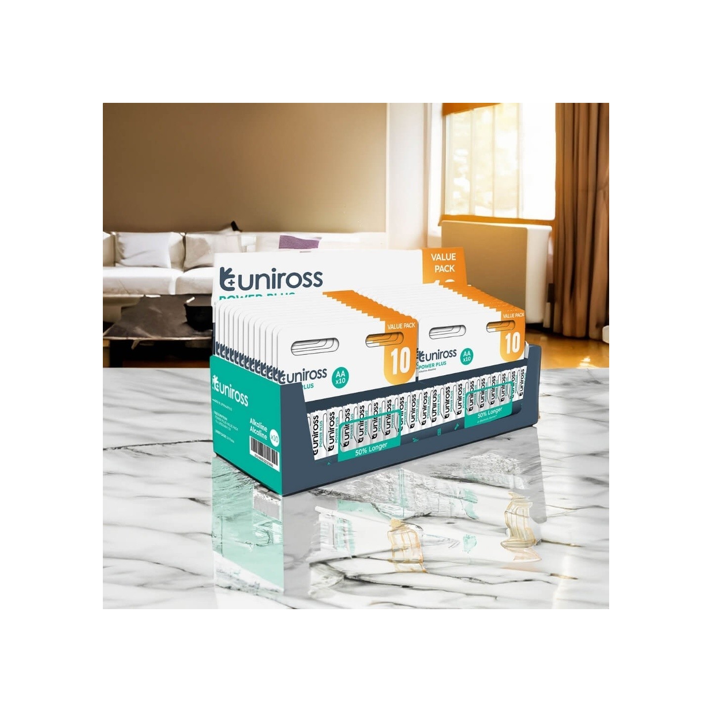Uniross Alkaline AA Power Plus Value Pack - 10 Pcs (New) — Buy in Cyprus with Fast Delivery
