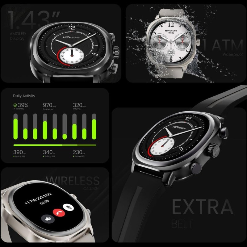 Buy HiFuture Lifestyle SmartWatch - AIX Lite - Black in Cyprus, Nicosia, Limassol, Larnaka, Pafos