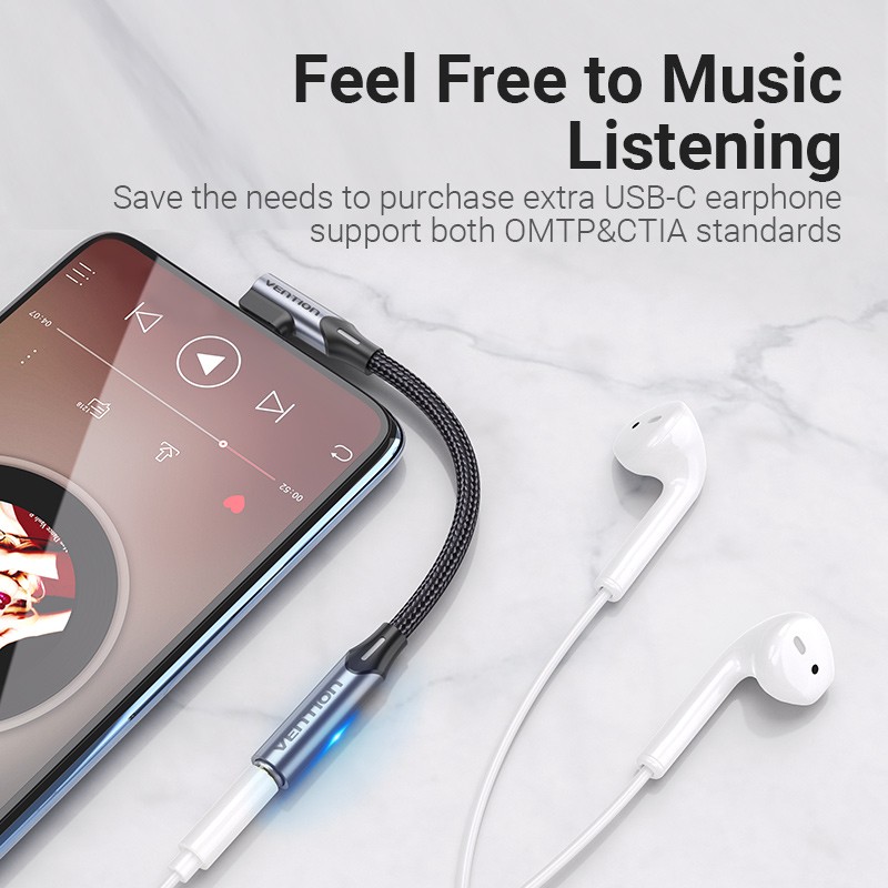Buy Vention Audio Converter - BGLHA - USB-C to 3.5mm Female RA Adaptor in Cyprus, Nicosia, Limassol, Larnaka, Pafos