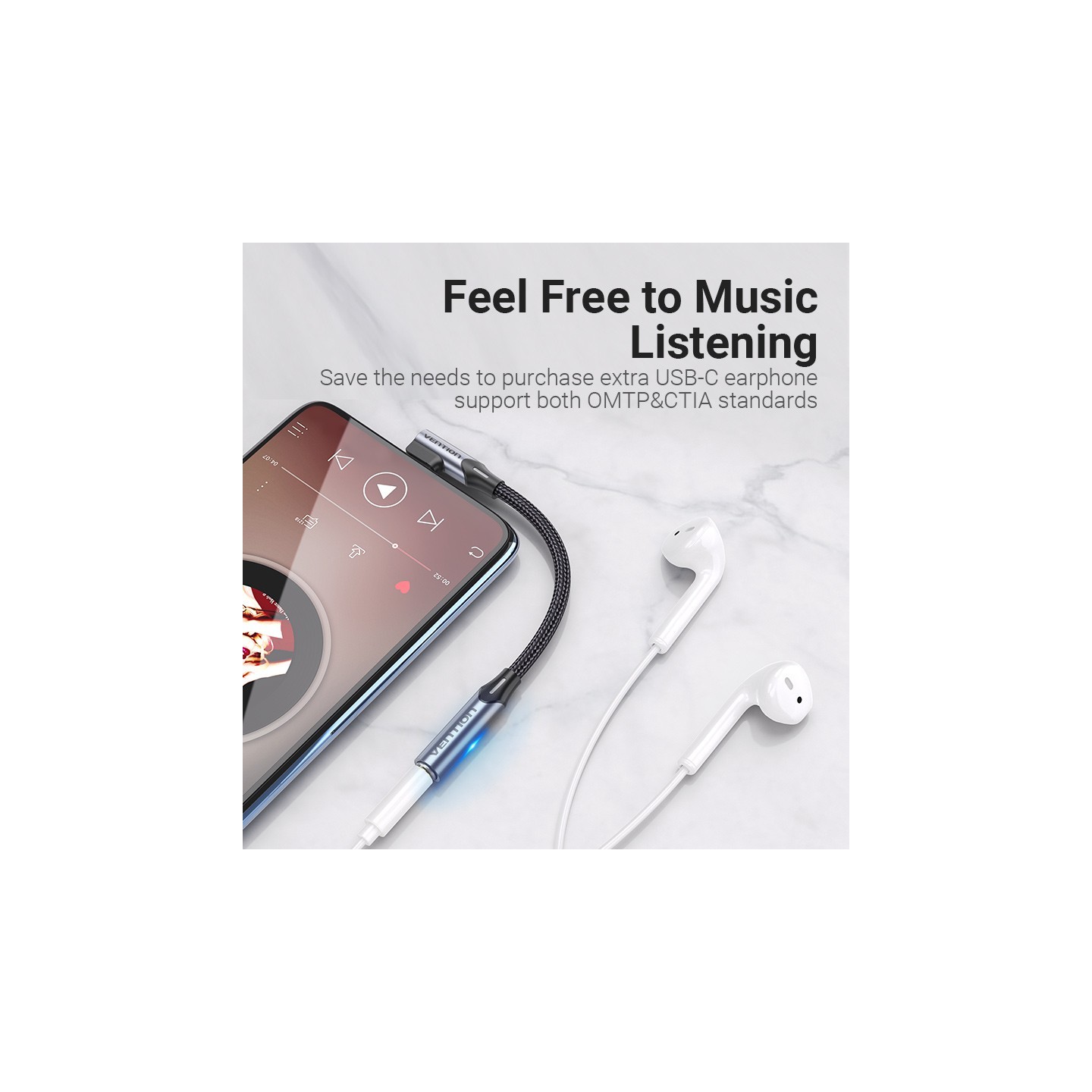 Vention Audio Converter - BGLHA - USB-C to 3.5mm Female RA Adaptor — Buy in Cyprus with Fast Delivery