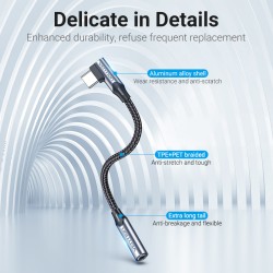 Buy Vention Audio Converter - BGLHA - USB-C to 3.5mm Female RA Adaptor in Cyprus, Nicosia, Limassol, Larnaka, Pafos