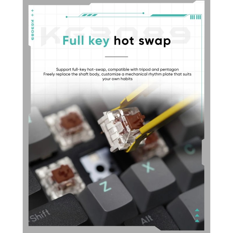 Buy Thunderobot Black Mechanical Gaming Keyboard - KG3089 - 89 Red Switch Keys in Cyprus, Nicosia, Limassol, Larnaka, Pafos