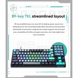 Buy Thunderobot Black Mechanical Gaming Keyboard - KG3089 - 89 Red Switch Keys in Cyprus, Nicosia, Limassol, Larnaka, Pafos