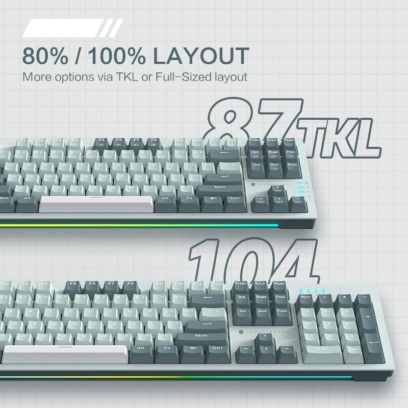 Buy Thunderobot Gaming Mechanical Keyboard - K104 - 104 Red Switch Keys in Cyprus, Nicosia, Limassol, Larnaka, Pafos