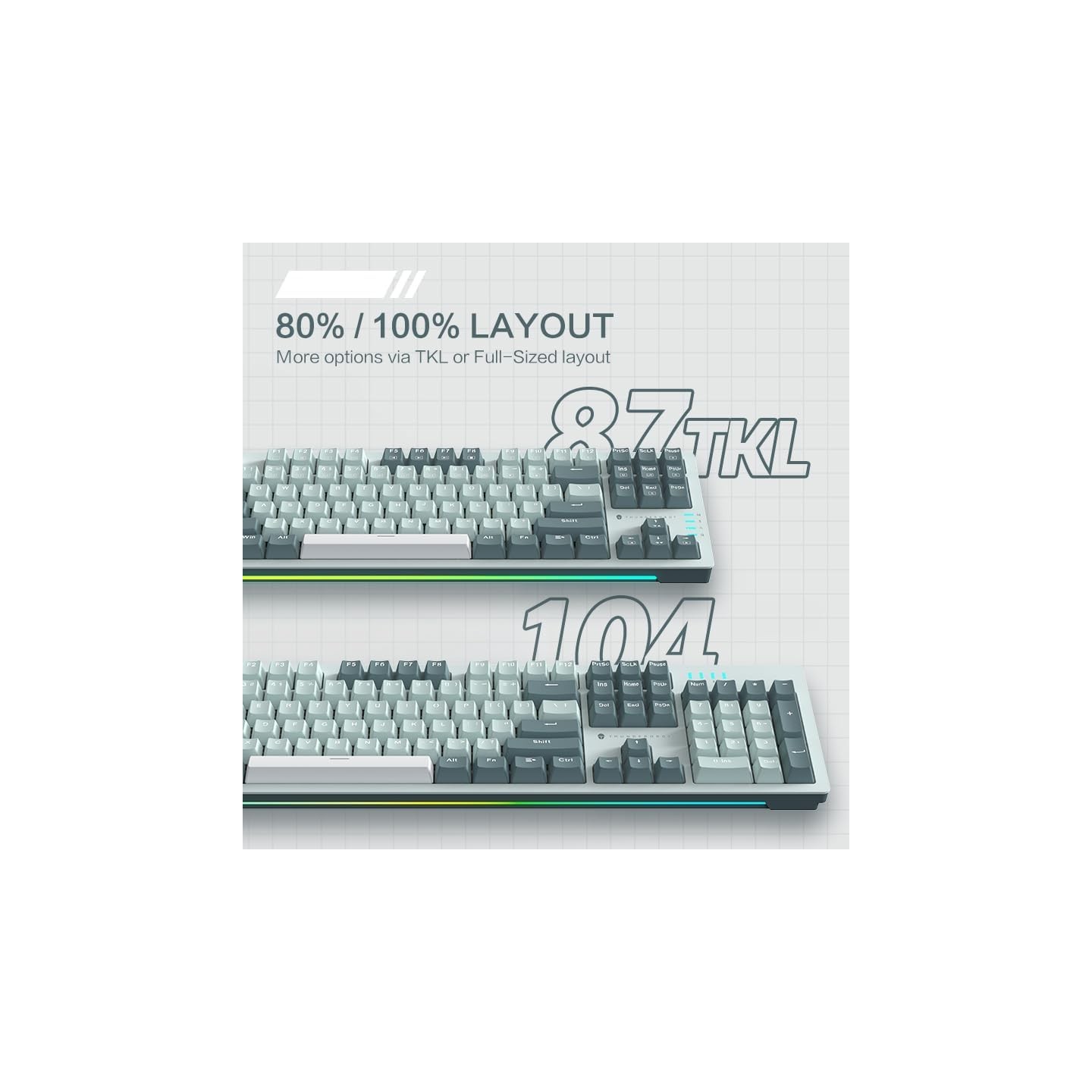 Thunderobot K104 104-Key Red Switch Mechanical Gaming Keyboard (Boxed) — Buy in Cyprus with Fast Delivery