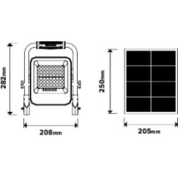 Buy Rexer Solar Work LED Portable Floodlight - Solar Panel & Battery, 1000lm in Cyprus, Nicosia, Limassol, Larnaka, Pafos
