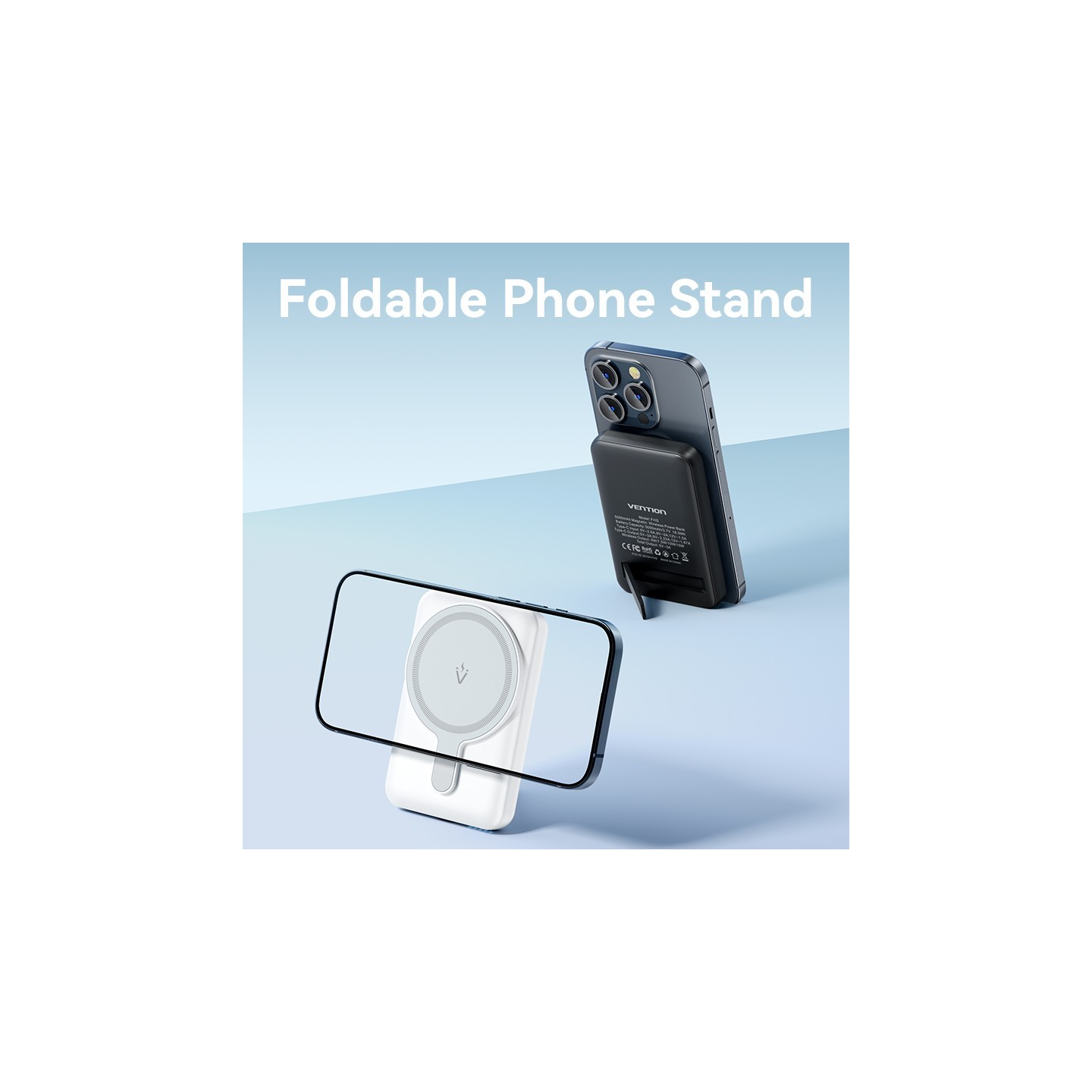 Vention Powerbank - FHSB0 - Wireless Magnetic 5000mAh 20W Black — Buy in Cyprus with Fast Delivery