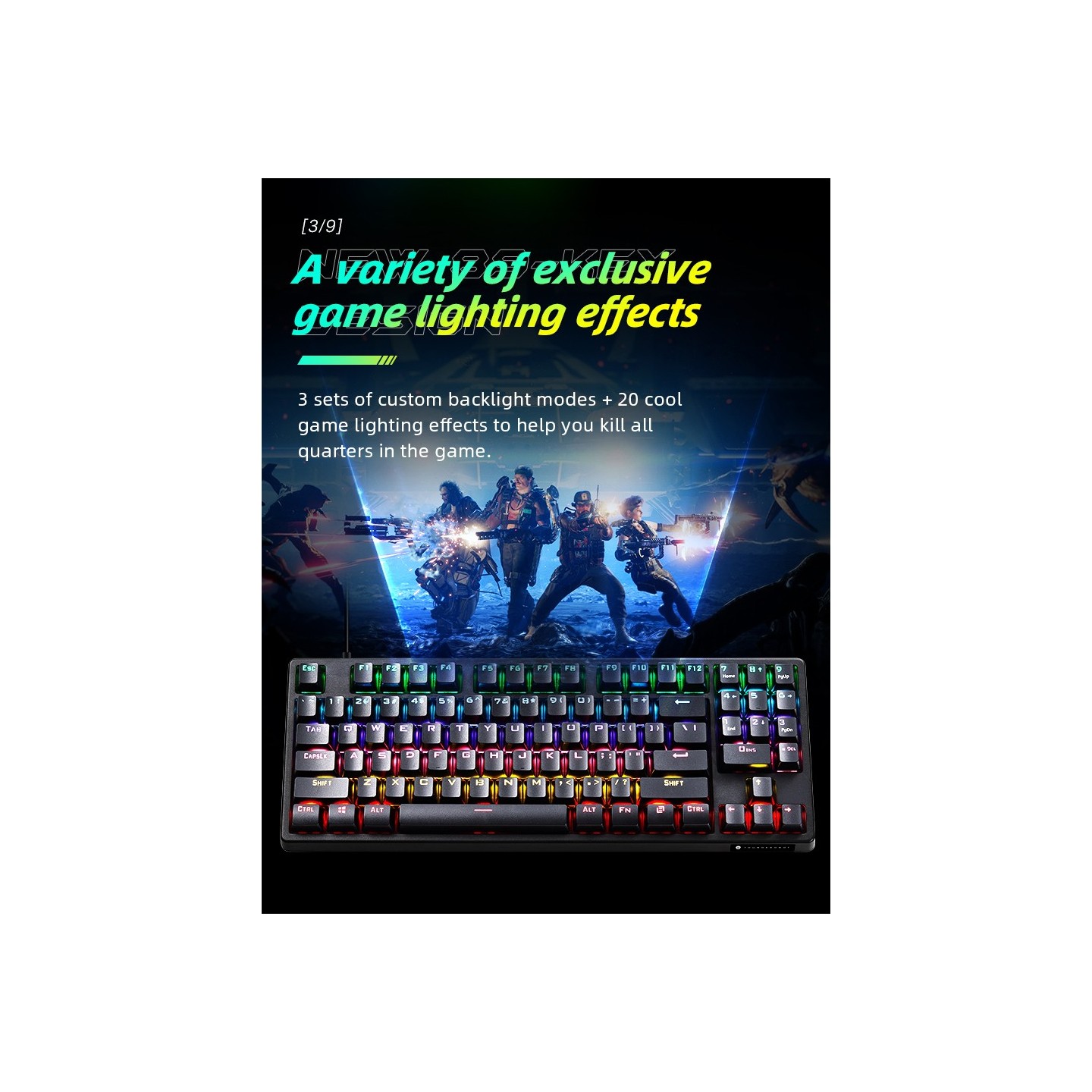 Thunderobot KG3089R Mechanical Gaming Keyboard - Black 89 Red Switch Keys (Boxed) — Buy in Cyprus with Fast Delivery